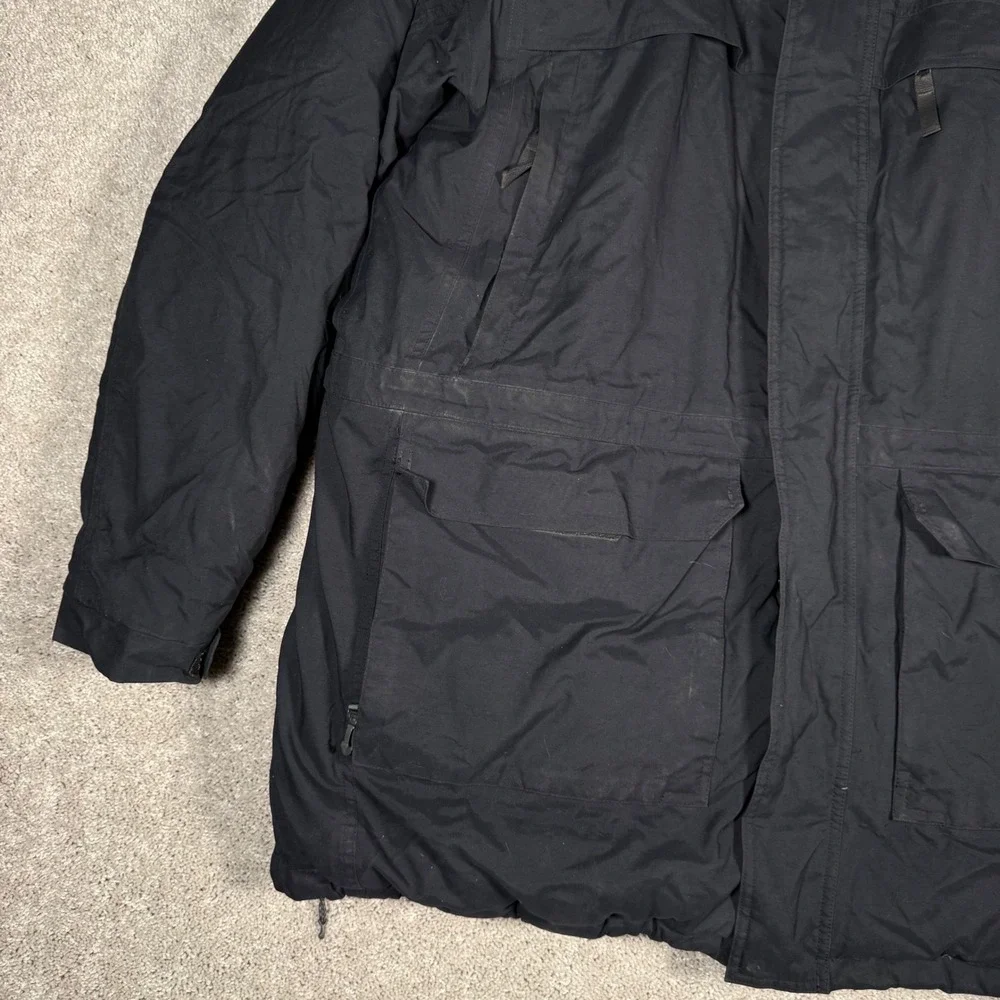 The North Face Mens XXL Black HyVent Fur Hooded Down McMurdo Parka Jacket READ